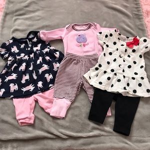 Set of 3 size newborn outfits